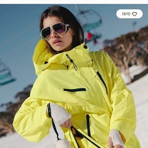 NWOT FP Movement Peak To Peak Sour Citrus Yellow Ski Snowboard Jacket XS
